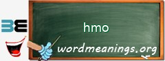 WordMeaning blackboard for hmo